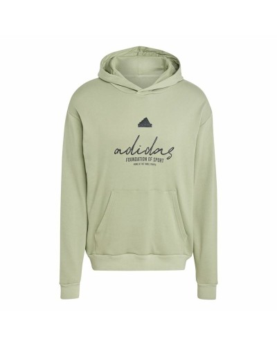 Herenhoodie Adidas Brand Love French Terry Hoodie Groen Lichtgroen