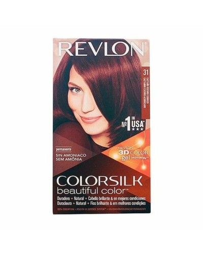 Väriaine ei sisällä ammoniakkia Colorsilk Revlon 7243257031 Tumma kuparinsävyinen kastanjanruskea (1 osaa)