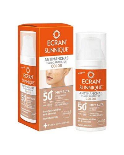 Anti Bruine vlekken Zonnebrandlotion ECRAN SUNNIQUE COLOR Ecran Spf 50+ (50 ml) 50+ (50 ml)