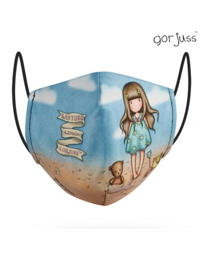 Masque en tissu hygiénique réutilisable Gorjuss Bleu ciel