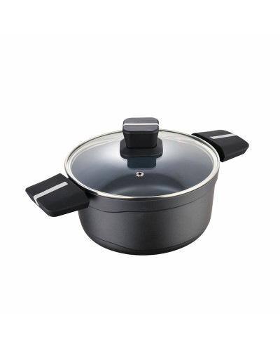 Casserole San Ignacio Bistro Ø20cm en aluminium noir mat avec couvercle
