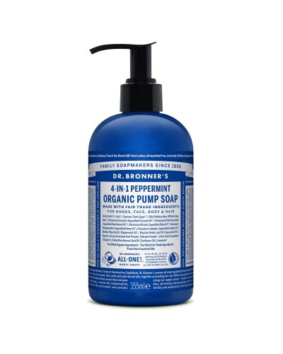 Savon pour les Mains Dr Bronner's 4 in 1 Peppermint 355 ml