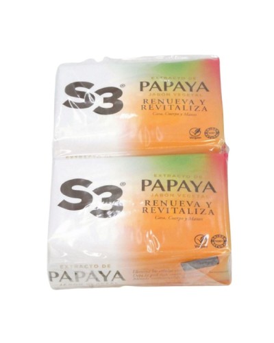 Pastilla de Jabón S3 125 g Papaya 2 Unidades