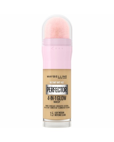 Nestemäinen meikin pohjustusaine Maybelline Instant Age Perfector Glow Nº 1,5 Light Medium 20 ml