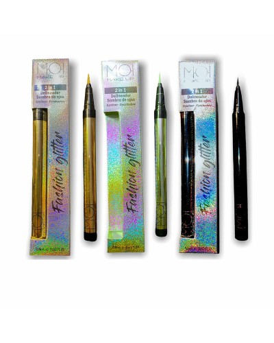 Eyeliner MOI Glitter Jaune Noir Vert 3 Pièces
