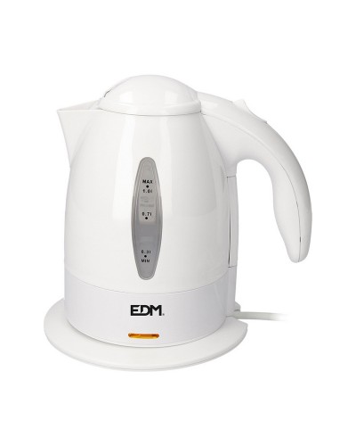 EDM Electric Kettle 1L, 2200W Polypropylene White - Fast and Safe
