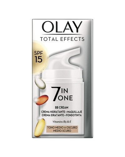Hydrating Cream with Colour Olay Total Effects Bb Cream Medium Dark Spf 15 50 ml