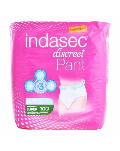 Pannolini da Incontinenza Pant Super Talla Mediana Indasec Pant Super (10 uds)