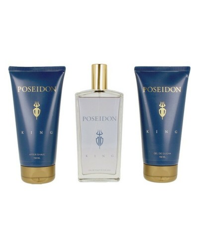 Parfumset voor Heren The King Poseidon EDT (3 pcs) (3 pcs)