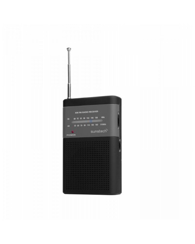 Sunstech RPS42 Radio Portable AM/FM - Noire - Compacte et Légère
