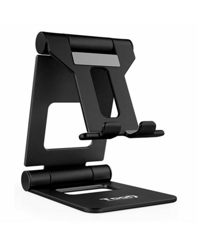 TooQ Soporte Tablet Aluminio Negro - Regulable y Plegable
