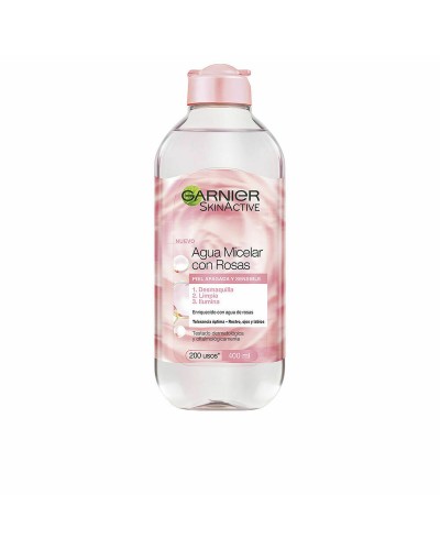 Sminkborttagande micellärt vatten Garnier Skinactive Agua Rosas Rosenvatten 400 ml