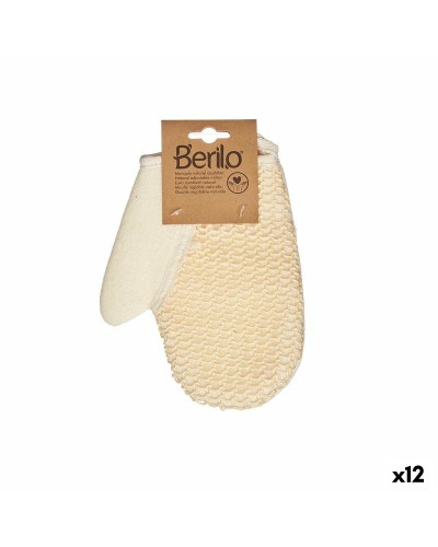 Gant Exfoliant Berilo B7083-10 Blanc Beige (12 Unités)