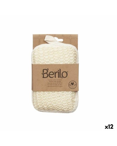 Éponge Corporelle Berilo B7083-6 Blanc Beige 11 x 16,5 x 3 cm (12 Unités)
