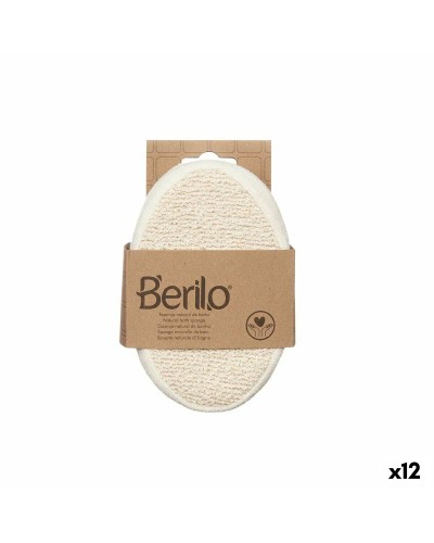 Body Sponge Berilo B7081-8 White Beige 15 x 5 x 10 cm (12 Units)