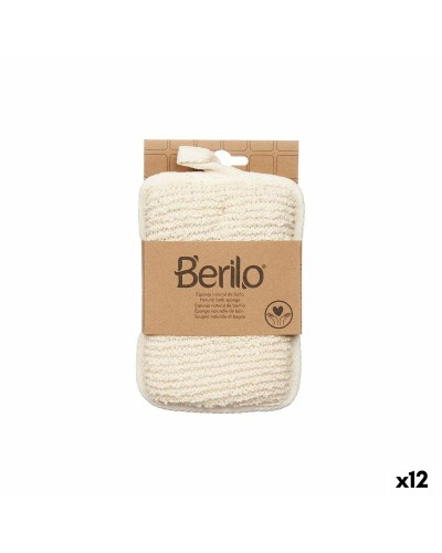 Spugna per il Corpo Berilo B7081-6 Bianco Beige 11 x 16,5 x 2 cm (12 Unità)
