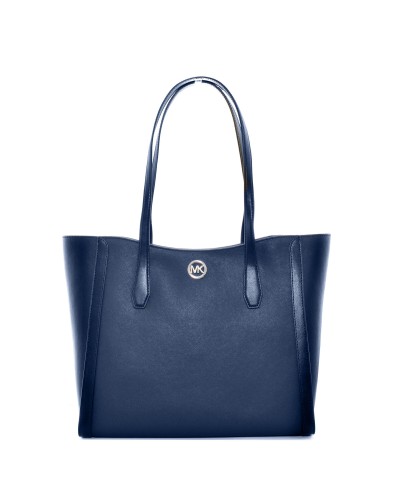 Shoulder Bag Michael Kors Leida Blue 33 X 30 X 12 CM