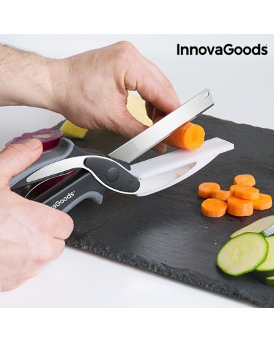 Mes-Schaar met Ingebouwde Minisnijplank Scible InnovaGoods