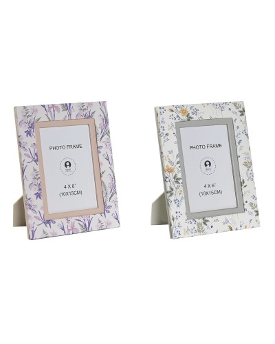 Women's Handbag DKD Home Decor White Grey Lilac Light Pink 16,5 x 2 x 21,5 cm (2 Units)