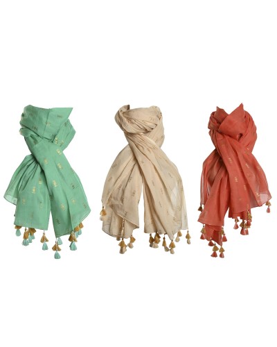 Handkerchief Home ESPRIT Green Beige Coral (3 Units)