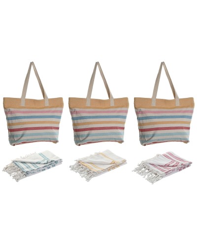 Damen Handtasche Home ESPRIT Bunt 37 x 12 x 36 cm (3 Stück)