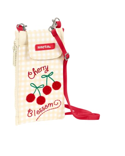 Handväska Safta Cherry Beige Mobilfodral