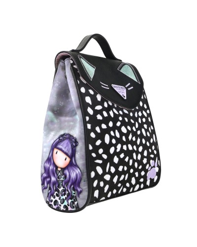 Casual Backpack Gorjuss Smitten kitten Black White (23 x 11 x 27 cm)