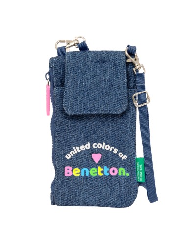 Handväska Benetton Denim Mobilväska Blå