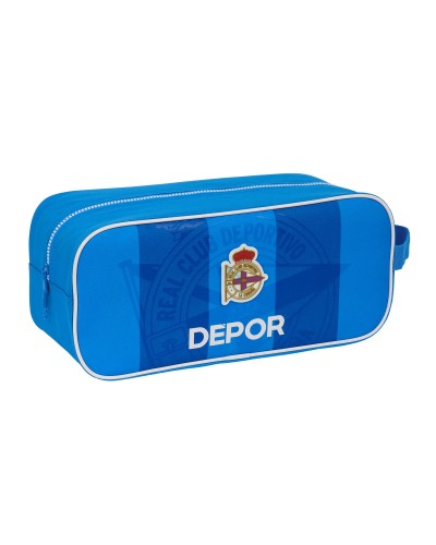 Zapatillero de Viaje R. C. Deportivo de La Coruña Azul 34 x 15 x 14 cm