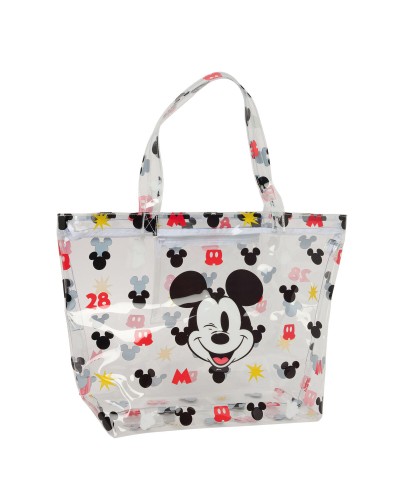 Shoppingväska Mickey Mouse Clubhouse Beach Multicolour Transparent 54 x 35 x 17 cm