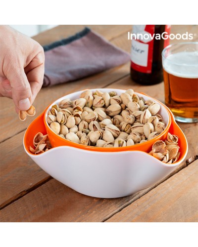 Coupelles à Snacks 2 en 1 InnovaGoods | Pratiques et Hygiéniques | Set de 2
