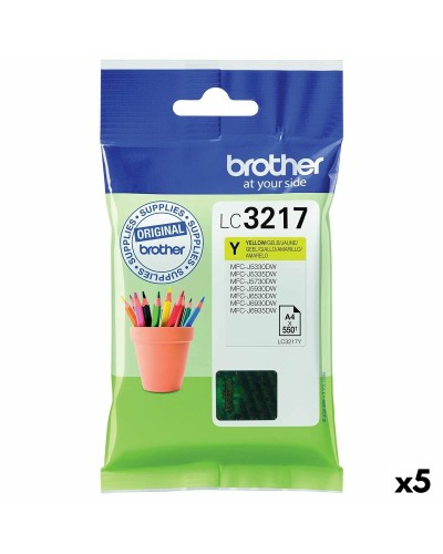 Brother LC3217 Cartuccia Gialla Originale - 5 Unità - Inchiostro Stampante
