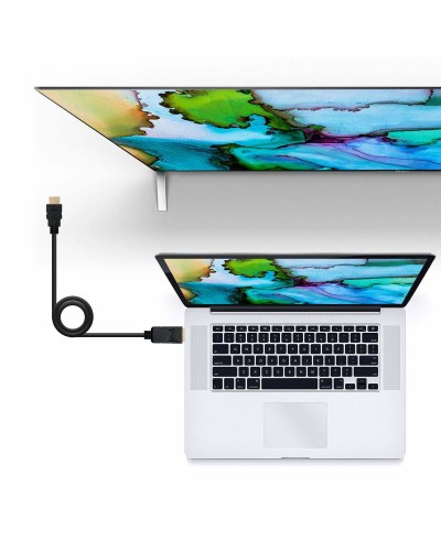 NANOCABLE Adaptateur DisplayPort vers HDMI 5m - Noir - Câble de Conversion Audio/Vidéo
