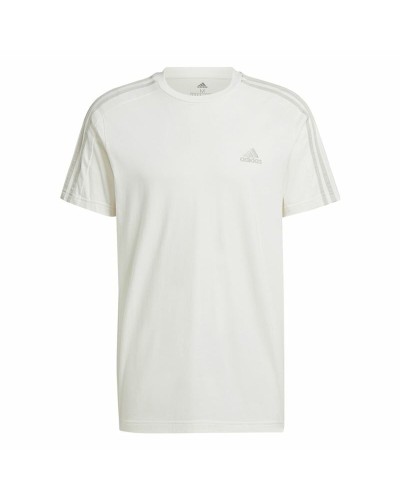 T-shirt à manches courtes homme Adidas Essentials 3 Bandas Blanc L
