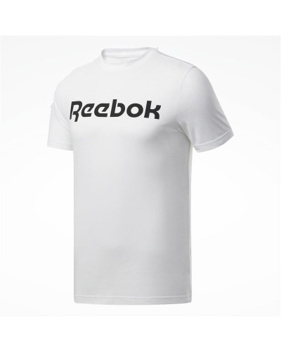 Men’s Short Sleeve T-Shirt Reebok Graphic Series Linear Logo White 2XL
