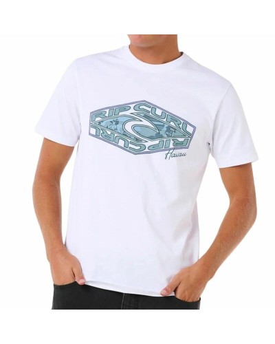 Camiseta de Manga Corta Hombre Rip Curl Refill Tee Blanco XL