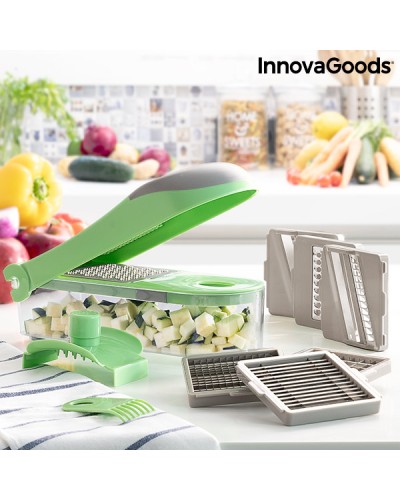 Grönsaksskärare, rivjärn och mandolin med 7 funktioner i 1, med recept och tillbehör Choppie Expert InnovaGoods