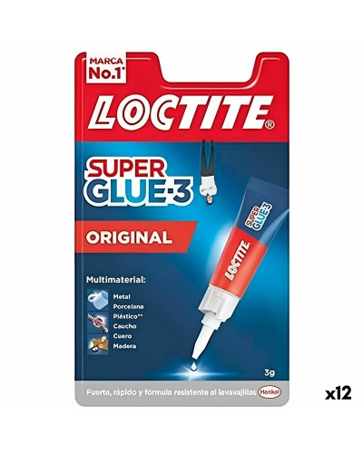 Loctite Super Glue 3 Brand | Fast Instant Adhesive for Household Repairs (3 g x 12)
