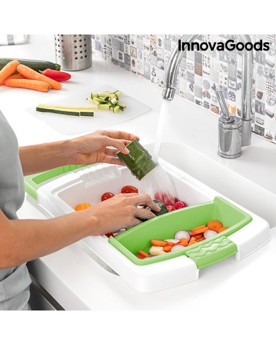 Extendable 3-in-1 Cutting Board with Tray, Container and Drainer PractiCut InnovaGoods