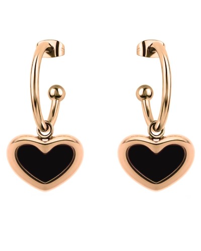 Ladies' Earrings LIU JO LJ2695 Rose gold Black
