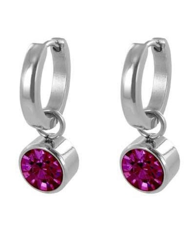 Boucles d´oreilles Femme CO88 Collection 8CE-60005 Argenté Fuchsia