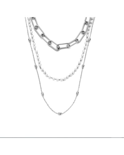 Damenhalskette CO88 Collection 8CN-26265 Silberfarben