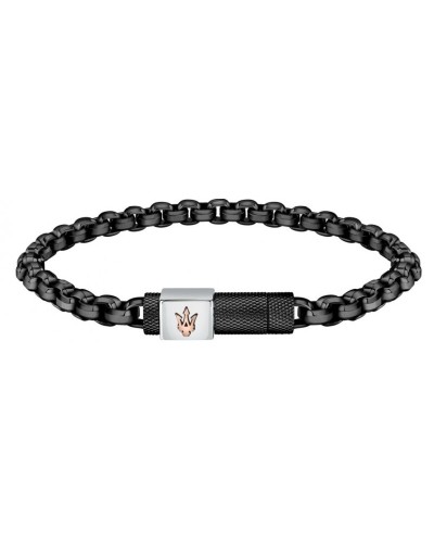 Bracciale Uomo Maserati ICONIC Acciaio inossidabile Nero