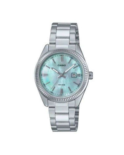 Herrenuhr Casio LADY DATE - AQUA GREEN Silberfarben