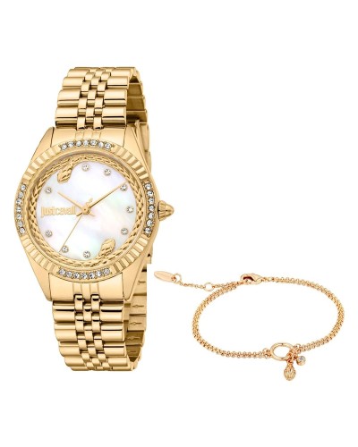 Montre Femme Just Cavalli ANIMALIER SPECIAL PACK + BRACELET Doré (Ø 30 mm)
