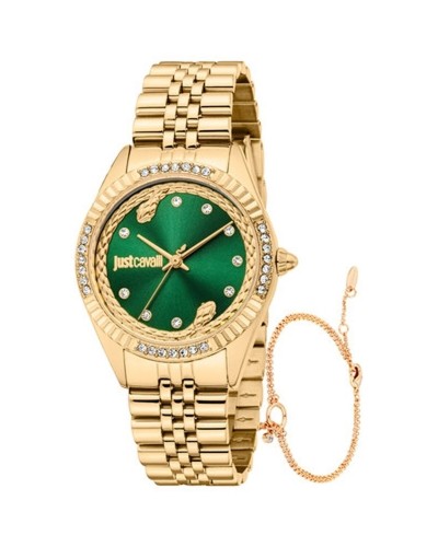 Horloge Dames Just Cavalli ANIMALIER SPECIAL PACK + BRACELET Gouden (Ø 30 mm)