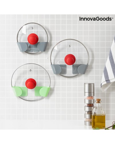 Supporto Adesivo per Coperchi da Cucina (Set di 3) - Smarack InnovaGoods