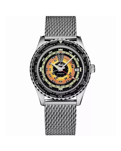 Naisten rannekellot Mido OCEAN STAR DECOMPRESSION WORLDTIMER Hopeinen