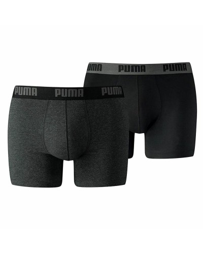 Pack of Underpants Puma Basic Grey Boxer 2 Pieces