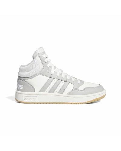 Naisten vapaa-ajan lenkkarit Adidas Hoops 3.0 Mid Valkoinen